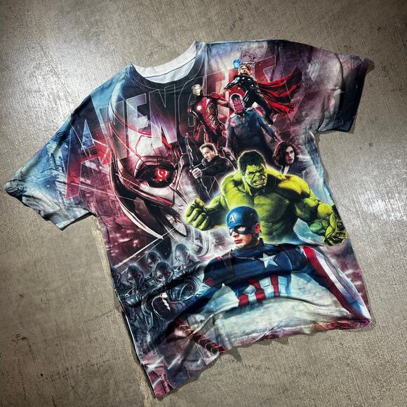 Marvel Avengers Age of Ultron All Over Print T-Shirt Medium - Picture 1 of 4